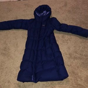 Dark purple kids Patagonia long winter coat